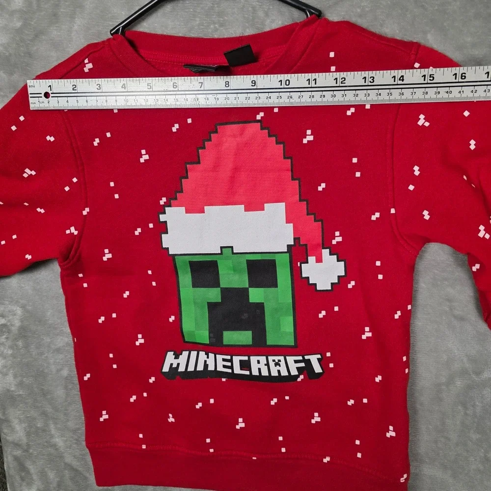 Mad Engine Minecraft Holiday Sweatshirt Red Big Kids‎ S Graphic